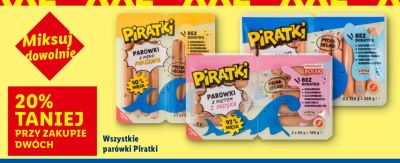 Wszystkie parówki Piratki -20% promocja w Lidl