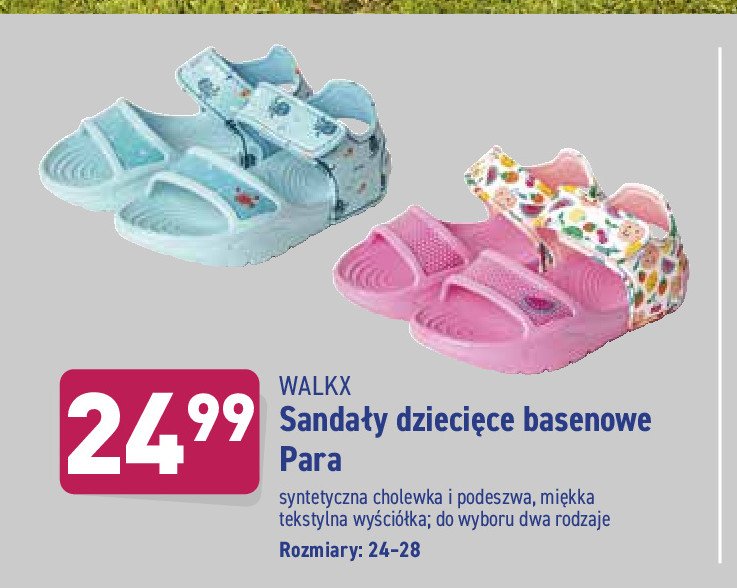 Sanda艂y dzieci臋ce basenowe r. 24-28 Walkx promocja