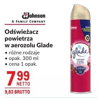 Odświeżacz powietrza w aerozolu Glade różne rodzaje promocja w Makro