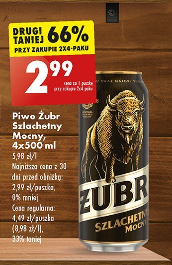 Piwo Żubr szlachetny mocny promocja