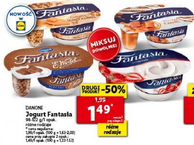 Jogurt kremowy chrupiący słony karmel Danone fantasia promocja