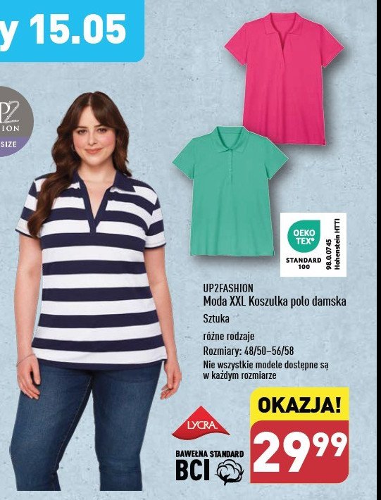 Koszulka polo damska 48/50-56/58 Up2fashion promocja