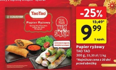 Papier ryżowy TAO TAO promocja w Intermarche