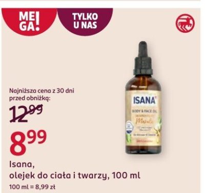 Olejek Isana, do ciała i twarzy, 100 ml promocja w Rossmann