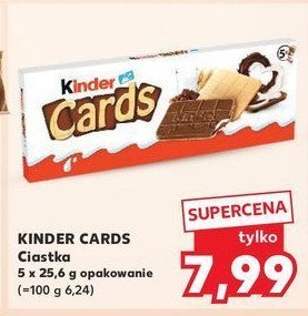 Herbatniki czekoladowe Kinder cards promocja