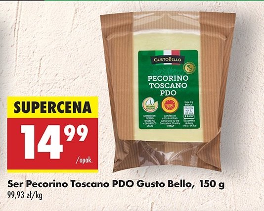 Ser pecorino toscano Gustobello promocja