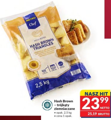 Hash brown trójkąty ziemniaczane Metro Chef promocja w Makro
