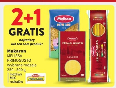 Makaron Makaron MELISSA PRIMOGUSTO wybrane rodzaje promocja w Intermarche
