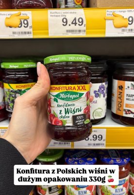 Konfitura z wiśni ekstra 330g promocja w Dino