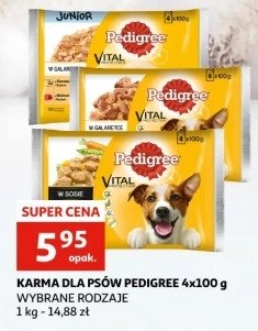 Karma dla psa z wołowiną i drobiem w galaretce Pedigree vital promocja