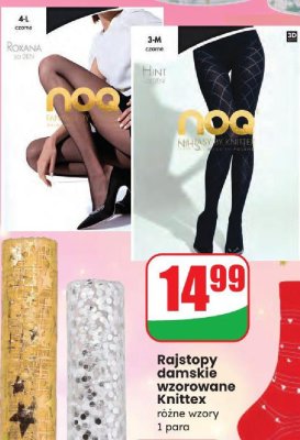 Rajstopy damskie wzorzyste Knittex różne wzory 1 para promocja w Dino