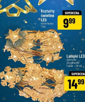 Lampki LED śnieżynki bądź gwiazdki promocja w POLOmarket