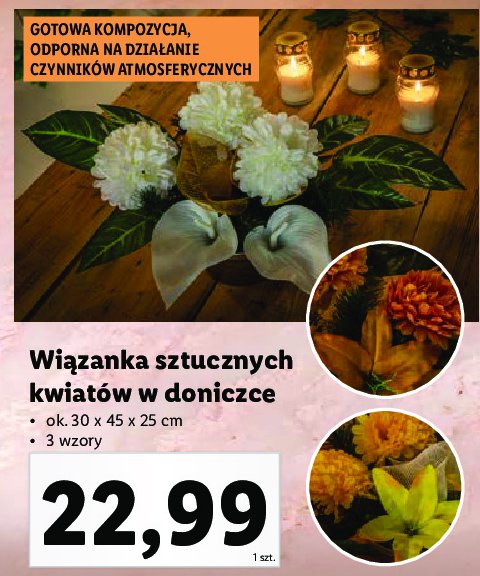 Wi膮zanka sztuczny kwiat贸w w doniczce Jumi promocja