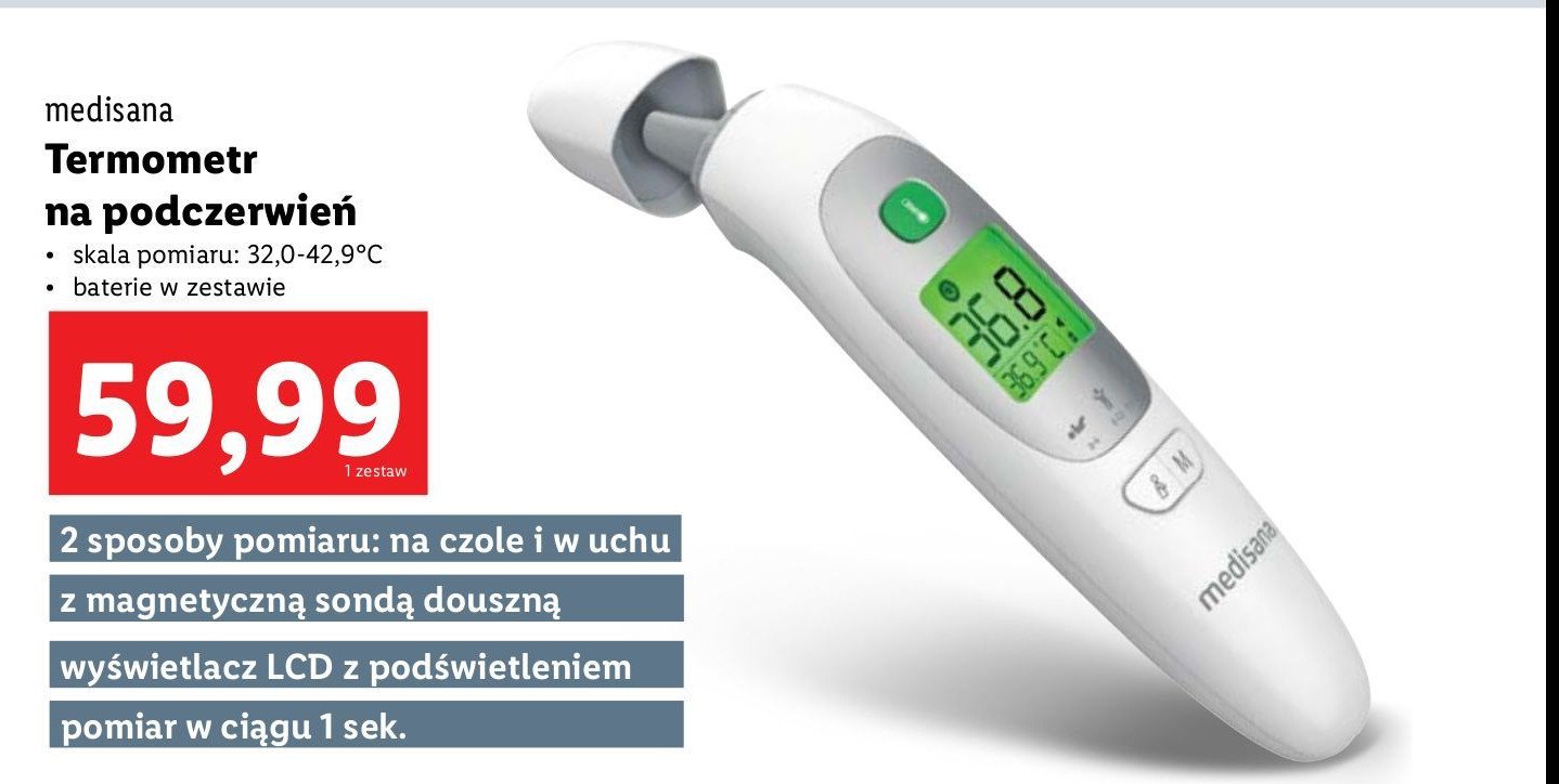 Termometr na podczerwień Medisana promocja w Lidl