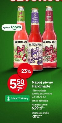 Napój piwny Hardmade różne rodzaje butelka bezzwrotna promocja w Żabka