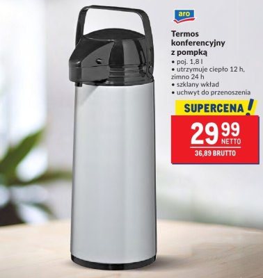 Termos konferencyjny z pompką ARO promocja w Makro