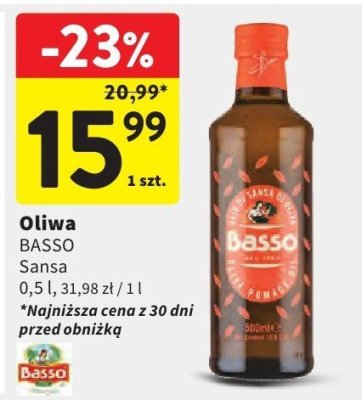 Oliwa BASSO Sansa promocja w Intermarche