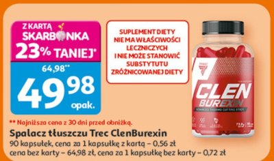 Suplement diety Spalacz tłuszczu Trec ClenBurexin 90 kapsułek promocja w Auchan