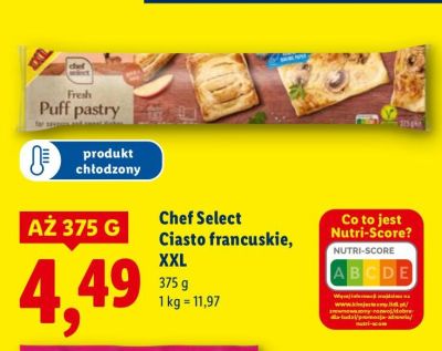 Ciasto francuskie Chef Select XXL promocja w Lidl