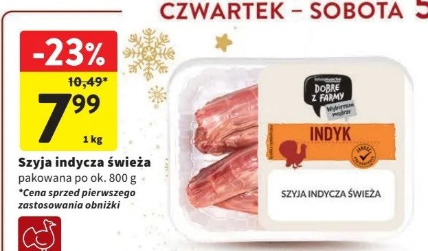 Szyja z indyka Intermarche dobre z farmy promocja