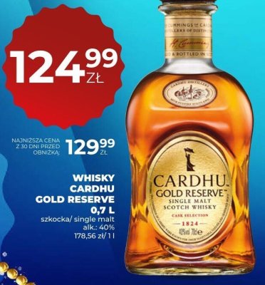 Whisky Cardhu Gold Reserve 0,7L promocja w Duży Ben
