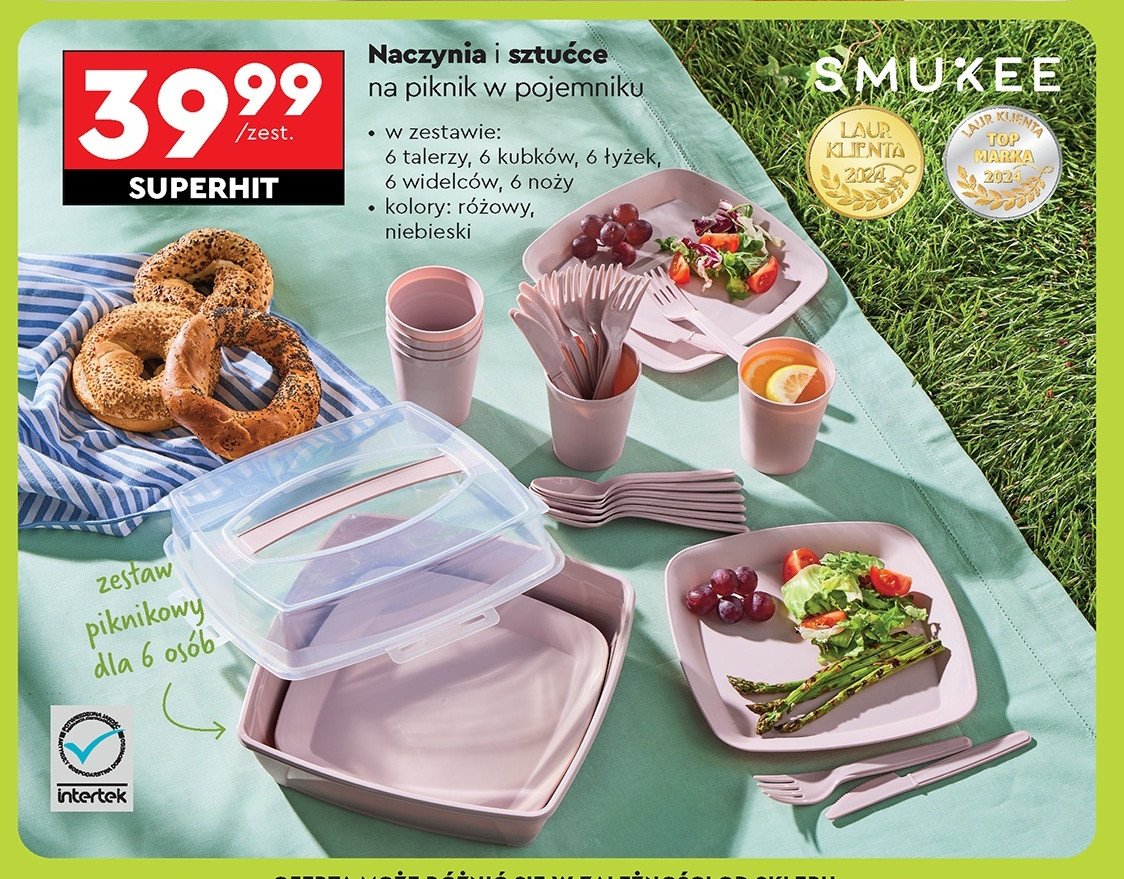 Zestaw naczy艅 piknikowych Smukee promocja