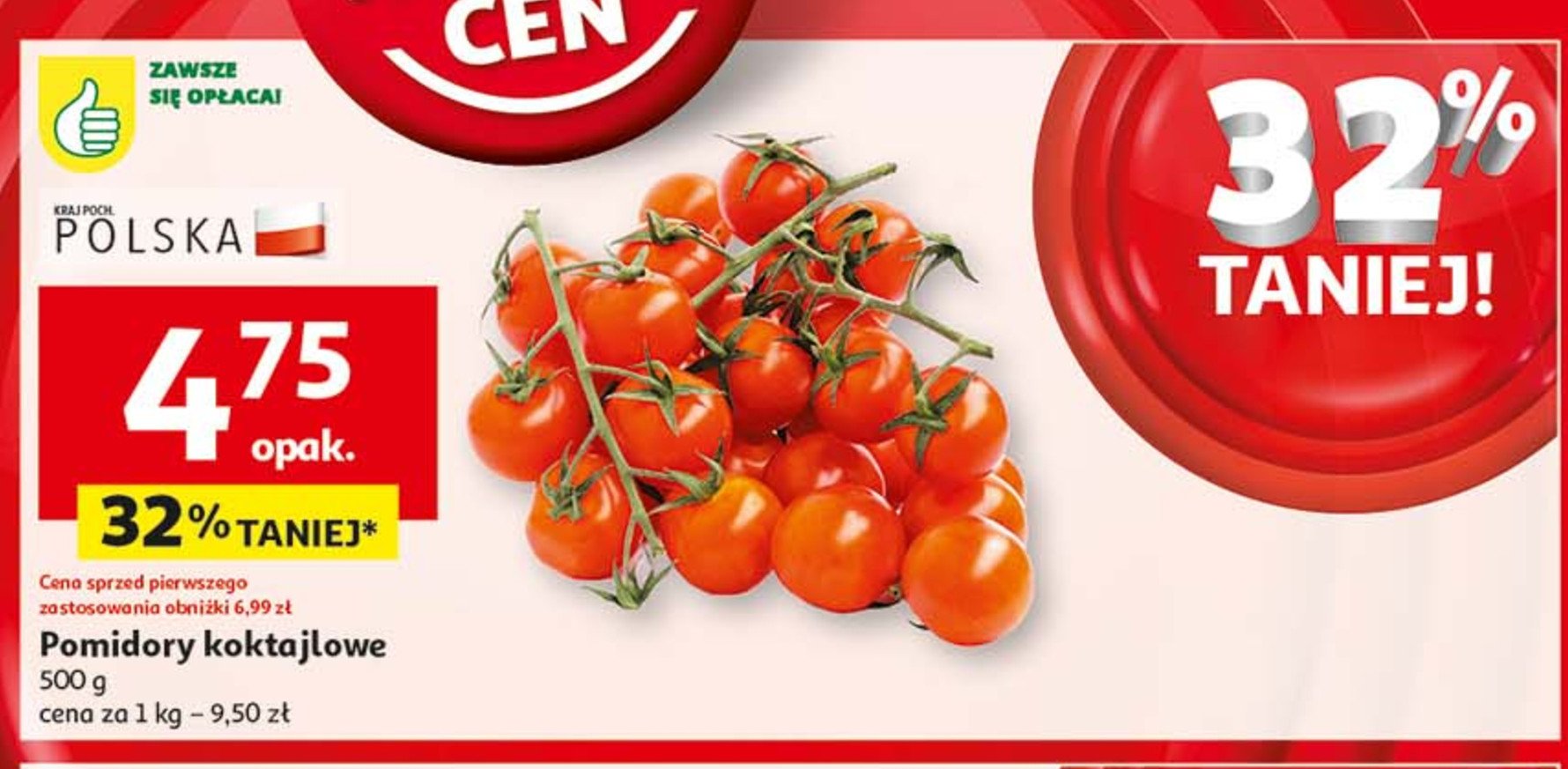 Pomidory koktajlowe promocja w Auchan