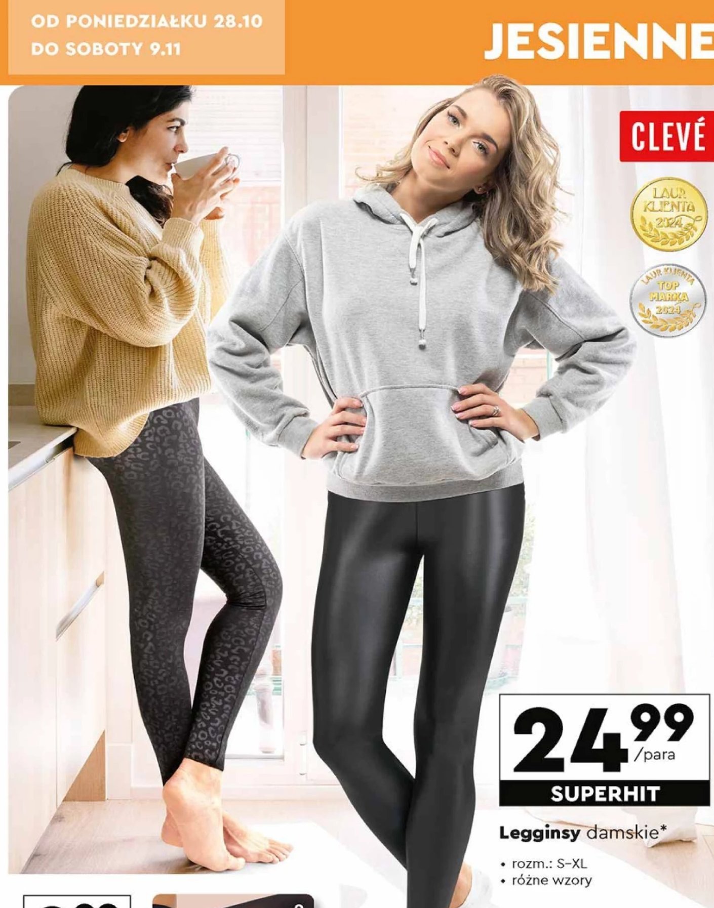 Legginsy damskie rozm. s-xl Cleve promocja