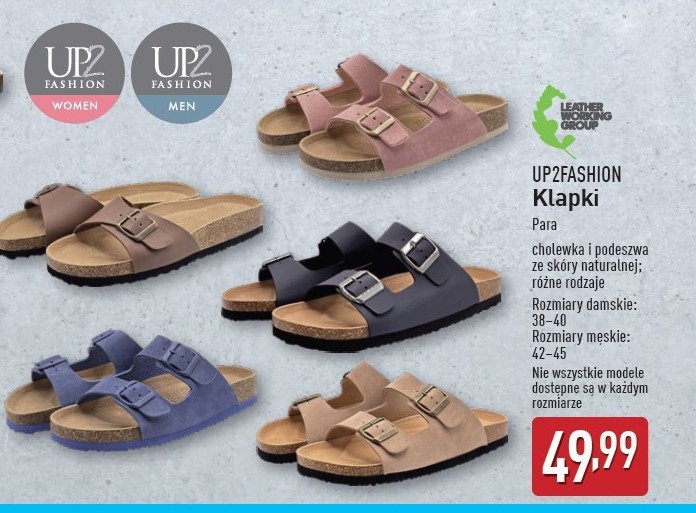 Klapki damskie Up2fashion promocja w Aldi