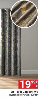 Materiał zasłonowy wybrane kolory, wys. 300 cm promocja w Merkury Market