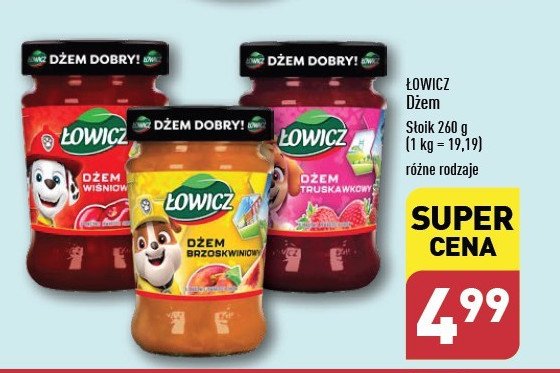 Dżem wiśniowy psi patrol Łowicz promocja