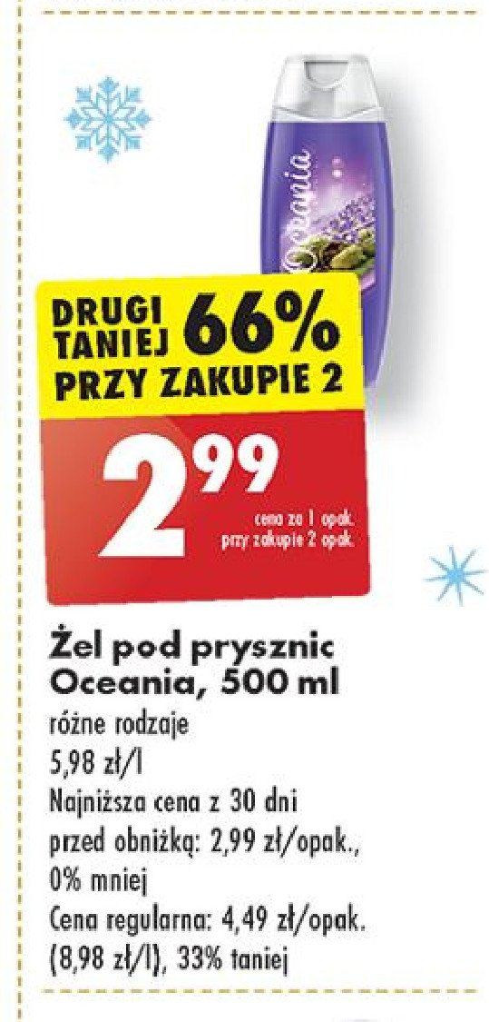 Żel pod prysznic lawedna i patchouli Oceania aromatic promocja w Biedronka