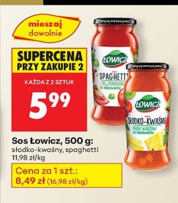 Sos spaghetti promocja w Biedronka