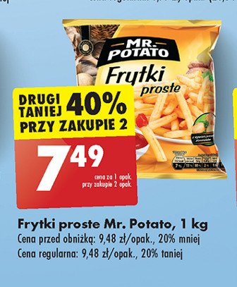 Frytki proste Mr. potato promocja w Biedronka
