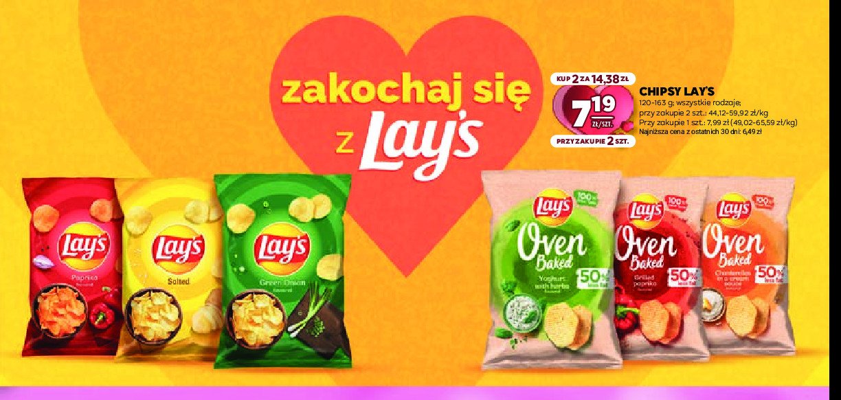 Chipsy jogurt z ziołami Lay's oven baked (prosto z pieca) Frito lay lay's promocja