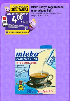 Mleko zagęszczone niesłodzone light  promocja w POLOmarket