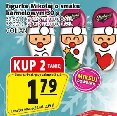 Figurka Mikołaj o smaku karmelowym 30 g promocja w Prim Market