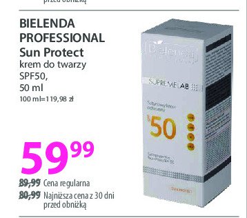 Krem do twarzy spf50 Bielenda supremelab promocja