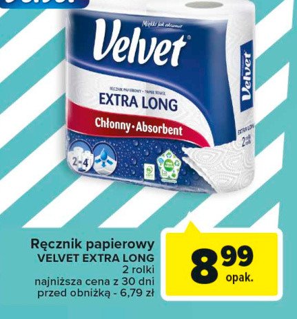 Ręcznik papierowy chłonny Velvet extra long promocja