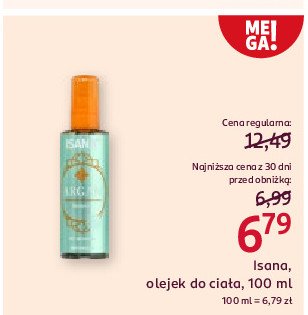 Olejek do ciała argan Isana promocja w Rossmann