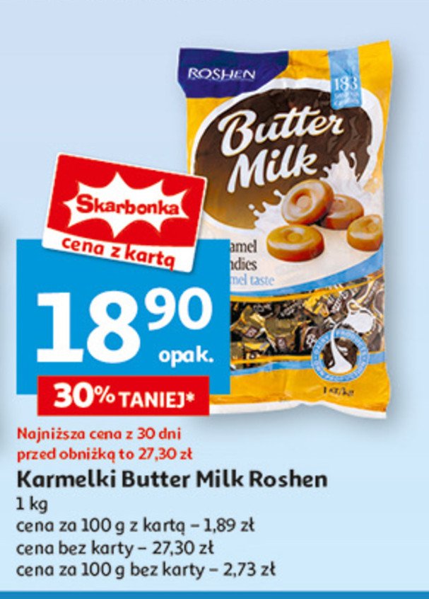 Cukierki butter milk Roshen promocja