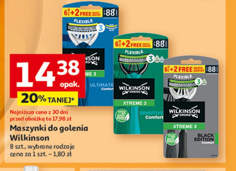 Maszynka do golenia Wilkinson xtreme 3 ultimate plus promocja