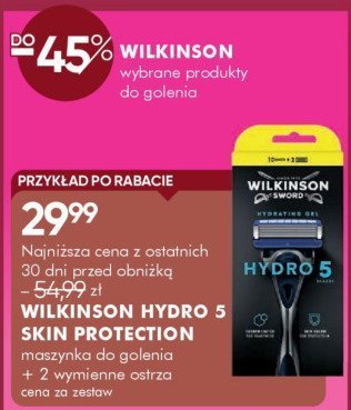 WILKINSON HYDRO 5 SKIN PROTECTION maszynka do golenia + 2 wymienne ostrza promocja w Super-Pharm