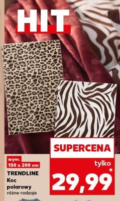 Koc polarowy różne rodzaje promocja w Kaufland