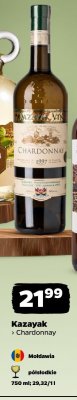 Wino Chardonnay, białe półsłodkie promocja w Netto