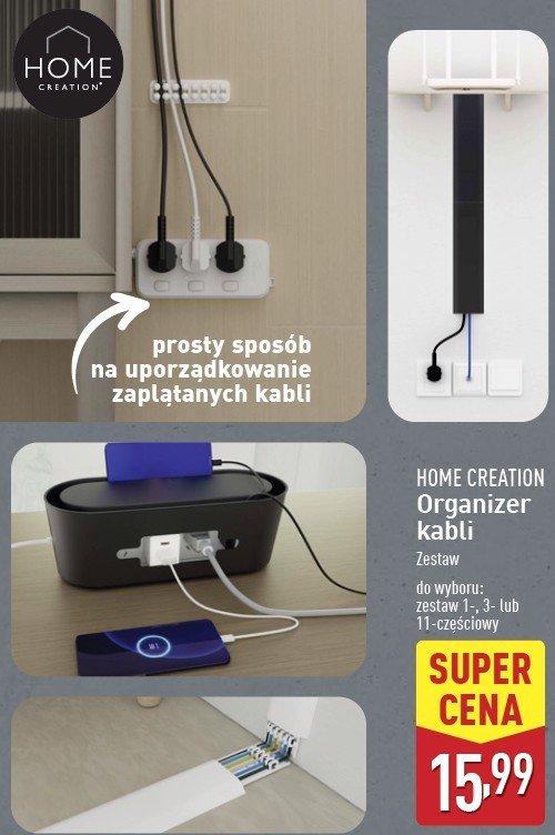 Organizer kabli 3 częściowy Home creation promocja