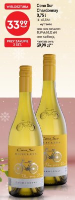 Wino Cono Sur Chardonnay wytrawne 0,75l promocja w Żabka