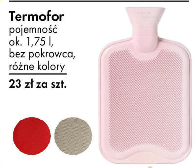 Termofor pojemność ok. 1,75 l, bez pokrowca, różne kolory promocja w Tedi