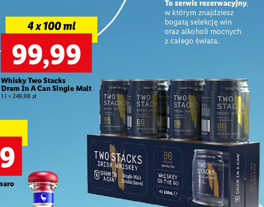 Whisky Two stacks dram in a can single malt promocja