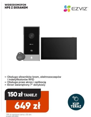 Wideodomofon HP5 z ekranem  promocja w Max Elektro